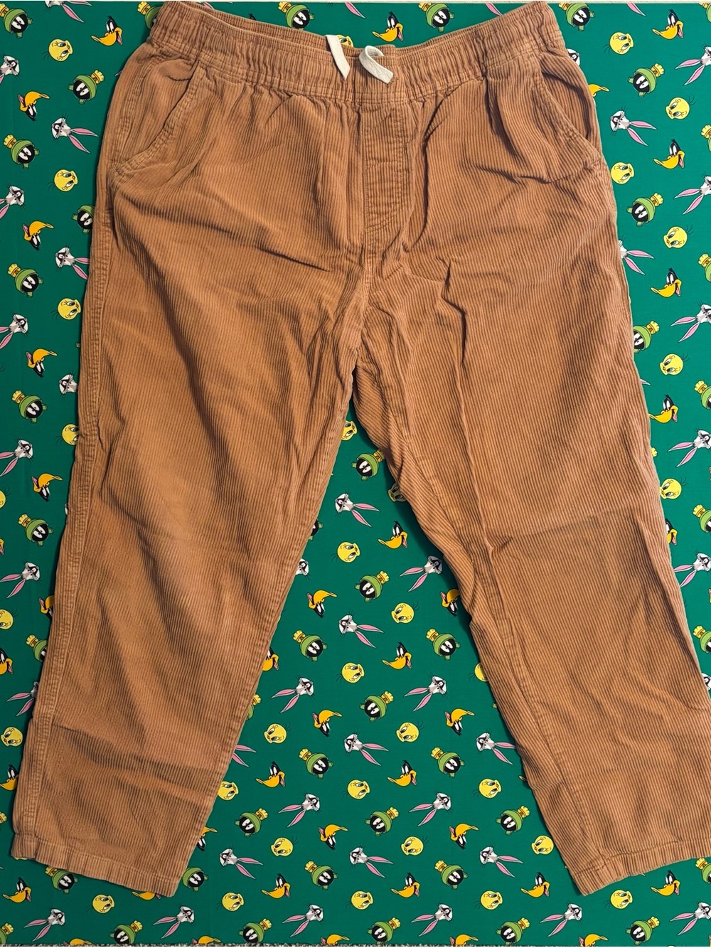 No Boundaries Men's Corduroy Drawstring Pants - Tan